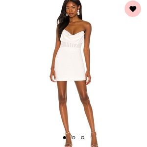 NBD white corset mini dress